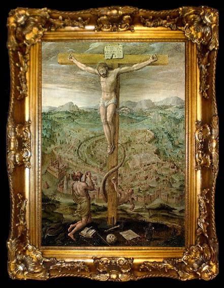 framed  Hans Vredeman de Vries Allegory of salvation and sin., ta009-2